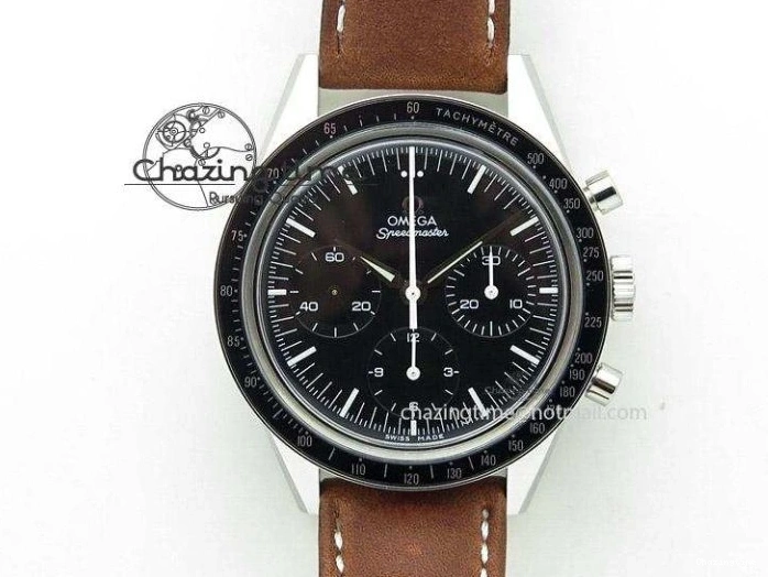 0211 ZipUp Speedmaster Misson To Neptune 1:1 Best Edition Blue Dial On Nylon Strap Quartz 7854
